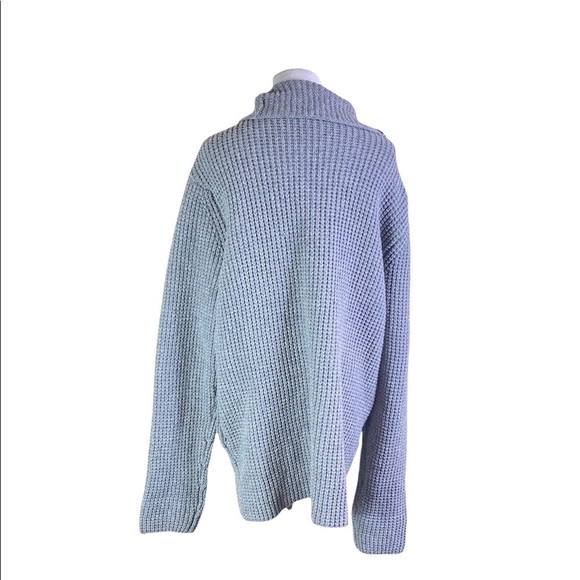 Joe's Jeans L Sweater Gray Cable Knit full Zip - Picture 2 of 7